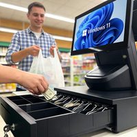Caisse enregistreuse tactile industrielle JESEN POS, écran capacitif étanche, tout-en-un, Linux, 2 Go de RAM, 64 Go de SSD, Wi-Fi 6, Bluetooth