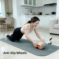 Rueda Abdominal con Rebote Automático para Entrenamiento de Core en Casa, para Hombres y Mujeres Adultos, Ejercicio Deportivo