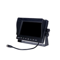 Nueva llegada 1080P 7 pulgadas coche Quad Split Monitor incorporado DVR grabación de vídeo AHD 2 canales móvil DVR coche marcha atrás Monitor