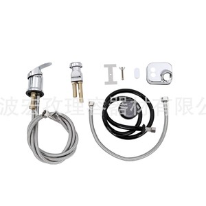 Kit de robinet en acier inoxydable tressé pour lit de lavage, eau chaude et froide, finition chromée, installation facile - Product Image 4