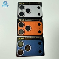 Protection d'objectif d'appareil photo en verre diamanté pour téléphone portable, orange, effet bling, anti-rayures pour iPhone 17 Air 17 Pro Max