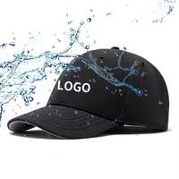Gorra de Béisbol Personalizada Impermeable de 6 Paneles con Cierre a Presión, Gorras de Béisbol Estructuradas de Algodón con Logotipo Bordado Personalizado para Hombre y Mujer