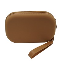 Pochette de maquillage en silicone avec logo personnalisé, étanche, pour voyage, mini trousse de toilette pour femmes, porte-rouge à lèvres