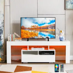 Led tv 모던 테이블 베이스 살롱 스탠드 캐비닛 단위 높은 광택 현대 mule de 살롱 나무 TV 스탠드 거실 가구