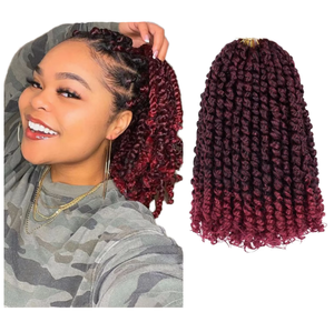 Cheveux synthétiques à ondulations profondes pour tresses, fibres haute température, 30 pouces, tresses bohèmes bouclées au <span class=keywords><strong>crochet</strong></span>, teintes à la machine, double épaisseur - Product Image 1