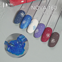 ICE NOVA Kit de vernis gel pour nail art 160 couleurs, sans HEMA, 12 ml, séchage UV/LED, brillance intense, végan, longue tenue 28 jours, couvrance