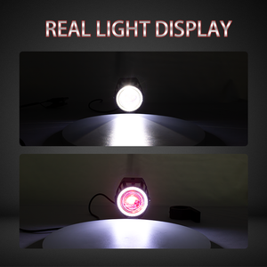 Led <span class=keywords><strong>Moto</strong></span> Đèn lái xe nhôm với đôi mắt thiên thần phụ trợ xe máy Spotlight Mini phía trước dẫn lái xe máy ánh sáng - Product Image 2