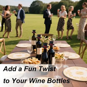 Wine <b>Stoppers</b> Funny and Reusable Silicone <b>Bottle</b> <b>Stopper</b> and Caps, Decorative Wine Sealer Preserver Accessory Set - Product Image 3