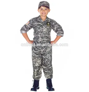 Enfant Filles armée Brat militaire Livre Jour Costume Robe fantaisie tenue 4-5-6 ans