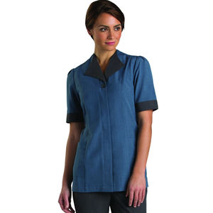 Maglia antistatica con chiusura a cerniera in poliestere 100% per lavoro e uniforme per il personale di lavoro dell'<span class=keywords><strong>hotel</strong></span> con due tasche anteriori profonde - Product Image 4