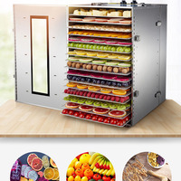 Meilleur déshydrateur d'aliments à 16 couches à usage domestique commercial Machine de séchage automatique de légumes bon marché Contrôle du temps pour fruits et légumes