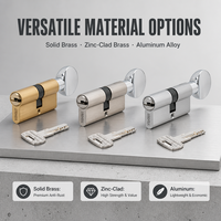 Cylindre de serrure de porte anti-effraction et ignifuge, cylindre de serrure universel pour porte en bois