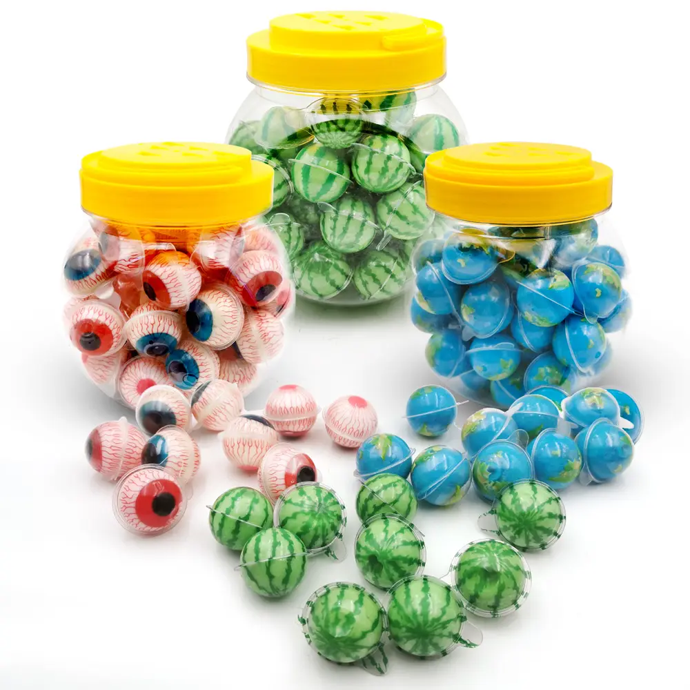 Оптовая продажа, изготовленные на заказ Халяльные планеты земли, Арбузные глазные шарики, производители жевательных конфет