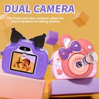 Mini Cámara para Niños DLC, Cámara Digital HD con Carcasa de Silicona de Dibujos Animados, Doble Lente, Grabadora de Video 1080P, Cámara de Juguete Portátil, Regalo