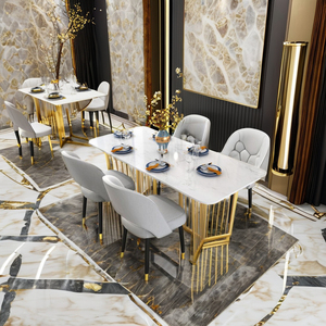 Phong cách hiện đại mở rộng bàn ăn bằng đá cẩm thạch cho nhà và nhà bếp ăn nhà hàng đồ nội thất bằng đá - Product Image 2