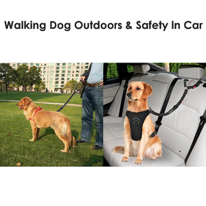 Vente en gros d'usine : Sangle de sécurité robuste et durable en nylon, rétractable et réglable, pour chien, animal de compagnie, véhicule, voiture, laisse de siège - Product Image 2