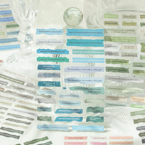 4 feuilles par paquet <span class=keywords><strong>Film</strong></span> découpé Veggie Stickers Shattered Word Digest Series English Material Handbook Collage Decorative Series - Product Image 1