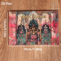 JAI IMAN 30 feuilles (motifs non répétitifs) A5 – Carnet de collage personnalisé style bohème vintage marocain pour journal créatif