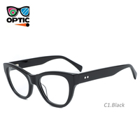 Monture de lunettes œil-de-chat pour femme en acétate, monture épaisse rétro, montures optiques de prescription, lunettes de mode pour femme