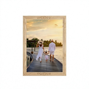 Cadre photo en bois personnalisé, cadre photo rectangulaire vertical, bordure sculptée, présentoir de table, cadeau, décoration de la maison - Product Image 4