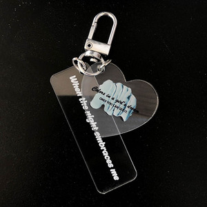 <b>Custom</b> Double Sided Printed Transparent Astronaut Planet Series Acrylic Charm <b>Keychain</b> with Hologram - Product Image 3