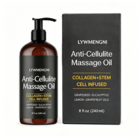 Huile de massage anti-cellulite infusée au collagène et aux cellules souches, huile de massage corporel naturelle pour raffermir et tonifier la peau