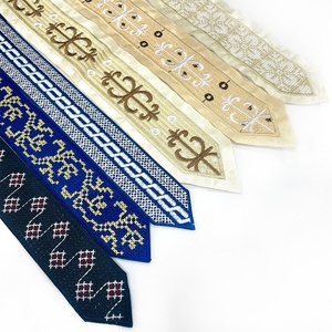 Nouvelle Applique Thermocollante Broderie Bazin Bleu Roi Personnalisée pour Encolure, Col et Bordure, Idéale pour Vêtements Africains Hommes et Accessoires DIY - Product Image 5