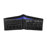 Dompet Kartu Kredit Kulit Buaya Asli, Dompet Lipat Ganda Pria RFID, Pemegang Kartu Kredit Kulit Buaya Asli, Kustom