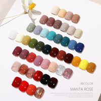 Vernis à ongles gel UV Pop Color 48 couleurs, effet blanchissant, illuminateur, éclatant, couleur naturelle glacée