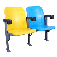 Sièges de stade inclinables avec porte-gobelets personnalisés, chaises pliantes en plastique
