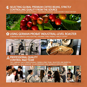 Grains de café du Yunnan pour usage commercial, torréfaction moyenne-sombre, mélange italien, Arabica en gros, fraîchement torréfiés, 1000g - Product Image 4