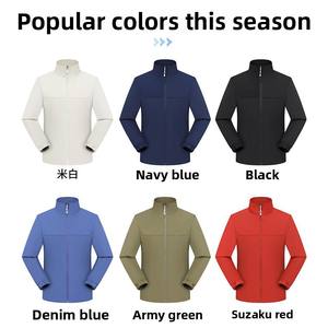 سترة عمل جديدة للخريف والشتاء بطبقة واحدة مع شعار مخصص، زي شركات موحد بياقة عالية وسحاب لورش السيارات ومراكز الخدمة - Product Image 2