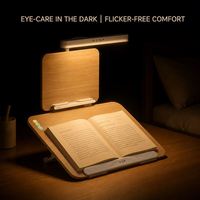 Lampe d'étude professionnelle YD-20Pro+ pour le soin des yeux avec support de lecture réglable et pliable en bois, idéale pour les cours en ligne (Classe 2)