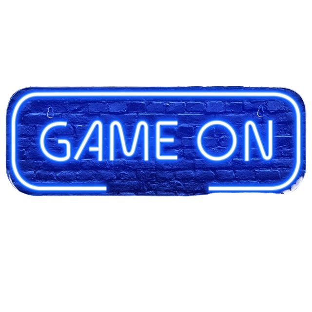 Blue Neon Lights Gaming Sign Best Gamer Gifts for Boys Kids Game Room Decor LED Wall Decor for Teen Boy's Bedroom