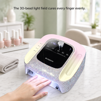 Lámpara y Taladro de Uñas con Certificación CE, 30 LED UV, 45000 RPM, Recargable, Equipo Profesional para Pedrería, 2 en 1, Suministro al por Mayor OEM