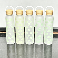 Bouteille en verre borosilicate haute résistance de 550 ml avec logo personnalisé, impression intégrale et finition silicone soft touch