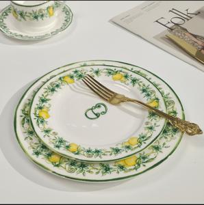 Classic Eco-Friendly Luxury Large Round Bone China Western <b>Plate</b> 8-Inch and 10-Inch Shallow <b>Plate</b> for Presents - Product Image 2