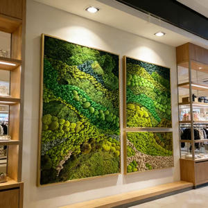 Cadre de mousse préservée, décoration artistique, panneau de mousse naturelle pour décoration murale, fait main, écologique, art mural en mousse pour la maison et le bureau - Product Image 1