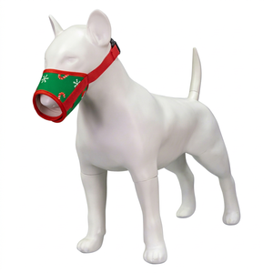 Masque de protection nasale pour animaux de compagnie de Noël, muselière réglable anti-morsure pour chiens et chats, sangle pour la promenade en extérieur - Product Image 1