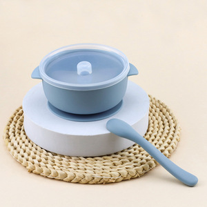 Tazón de Silicona Irrompible para Bebé con Tapa y Succión, Tazón de Silicona para Alimentación de Niños Pequeños, Apto para Horno de Microondas con Ventosa - Product Image 3