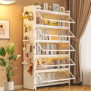 Étagère rotative à cinq niveaux en fer, meuble de <span class=keywords><strong>rangement</strong></span> mural pour <span class=keywords><strong>salon</strong></span>, jouets et livres illustrés - Product Image 4