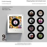 Aimants de réfrigérateur musicaux NFC en gros, aimants de réfrigérateur personnalisés avec photo, boîte à musique rotative, autocollant décoratif en vinyle