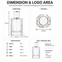Vente en gros de flacons de parfum en verre transparent de 30 ml, col à vis, atomiseur rechargeable, flacons de voyage vides, prêts à être expédiés