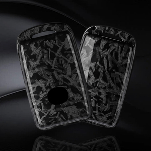 Funda Protectora de Fibra de Carbono para Llave de Coche con Cadena, Carcasa para Control Remoto Compatible con Mazda 3 6 <span class=keywords><strong>CX3</strong></span> CX30 CX5 CX8 CX9 CX50 CX60 - Product Image 5
