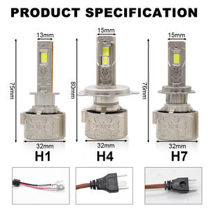 Nuevo Faro LED de 65W, 12V, 8000 Lúmenes, 6000K, Resistente al Agua, Bombilla N6 de Luz Alta/Baja, H1/H4/H7/H11/9005/9006, Faros Antiniebla Universales - Product Image 5