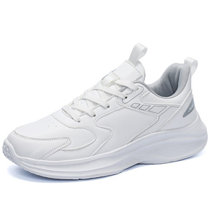 Chaussures de basket-ball pour hommes, à bout rond, à lacets, en cuir synthétique, toutes saisons, semelle extérieure en caoutchouc amortie, semelle intermédiaire en EVA - Product Image 5