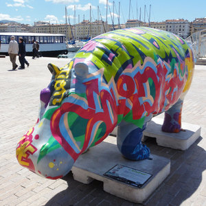 Outdoor Fibreglass <strong>Life</strong> <strong>Size</strong> Hippo <strong>Statue</strong> Resin Hippo Sculpture - Product Image 4