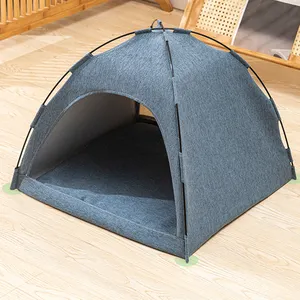 Famicheer BSCI Casinha de gato ninho dobrável quente Cachorro cama de acampamento malha barraca para animais de estimação saco Opp impressão sustentável fornecer