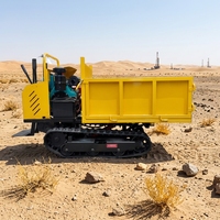 Transporteur à chenilles de 1 tonne, petit dumper à chenilles avec moteur diesel pour la livraison de marchandises sur routes accidentées, directement de l'usine
