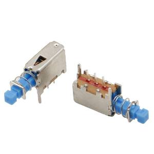 Interruptor de Tecla Directa A03 PS-22F03 de 6 Pines con Bloqueo Automático, Fuente de Alimentación Tipo Tecla de Piano, 3 Pines Desbloqueados, SPST Independiente, 24V DC - Product Image 2